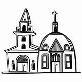 Churches Coloring Page · Creative Fabrica sketch template
