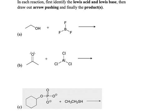 Solved In each reaction, first identify the lewis acid and | Chegg.com