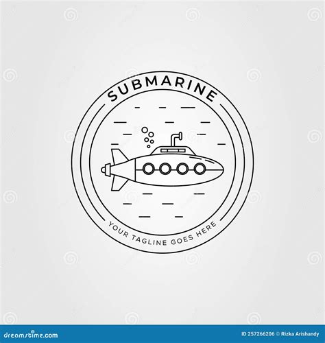 Underwater Submarine or Sub Ship Logo Vector Illustration Design Stock ...