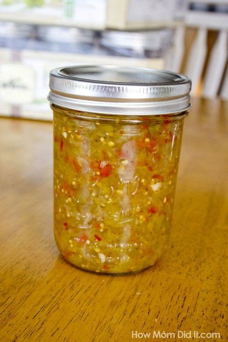 green tomato relish (With images) | Canning recipes, Mason jar meals, Green tomato relish