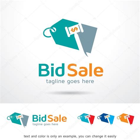 Bid Sale Logo Template Design Vector — Stock Vector © gunaonedesign ...