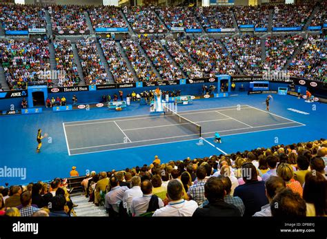 Melbourne Park Tennis Melbourne open centre court Andy Murray and Novak ...