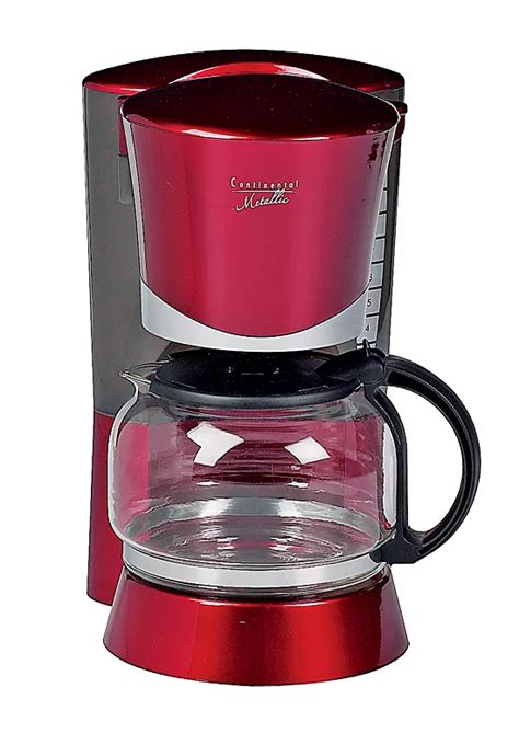 Continental 4 Cup Metallic Red Electric Coffee Maker - Shop Kitchen ...