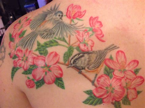 Tattoo. Birds. Apple blossom. | Tattoos, Flower tattoo, I tattoo