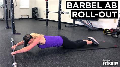 Barbell Ab Rollout Exercise Demonstration - YouTube