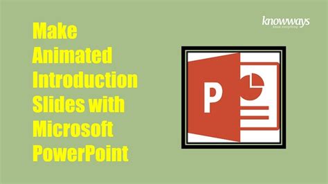 Microsoft PowerPoint - Create Animated Introduction Slides | Powerpoint ...