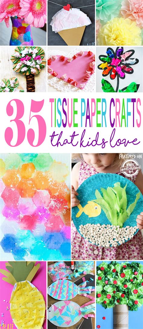 35+ Adorable Tissue Paper Crafts | Kids Activities Blog