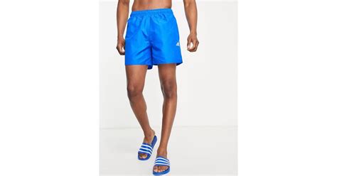 adidas Originals Adidas Swim Logo Swimming Trunks in Blue for Men ...