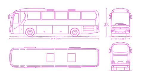 Coach Buses Dimensions & Drawings | Dimensions.Guide