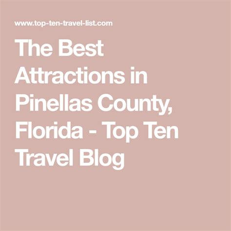 The best attractions in pinellas county florida – Artofit