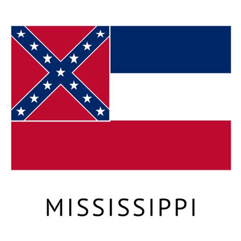 Mississippi state flag - Transparent PNG & SVG vector file