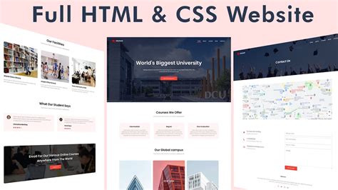 How To Make Website Using HTML & CSS | Full Responsive Multi Page ...