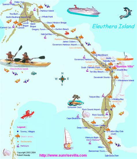 Eleuthera Tourist Map - eleuthera bahamas • mappery