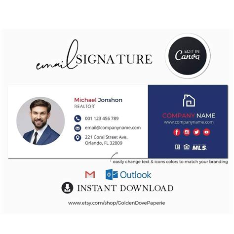 "Email Signature Template for Real Estate Agents! ️" | Email signature templates, Email ...