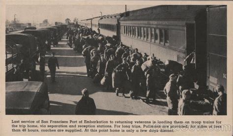 Last Service of San Francisco Port of Embarkation California Postcard