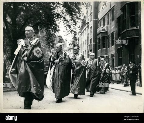 May 05, 1953 - Coronation Rehearsal at Westminster Abbey.. Peers In Progression. Picture Shows ...