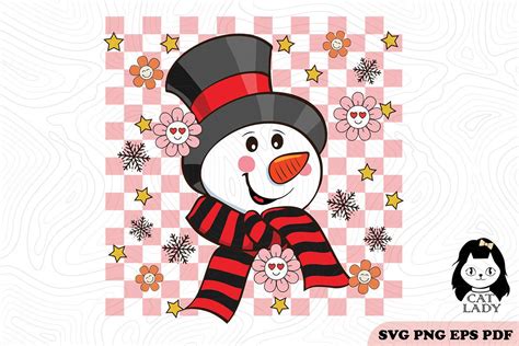 Snowman Christmas Seamless SVG PNG Graphic by Cat Lady · Creative Fabrica