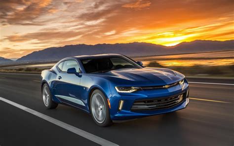 Chevrolet Camaro blue car, speed, sunset wallpaper | cars | Wallpaper Better