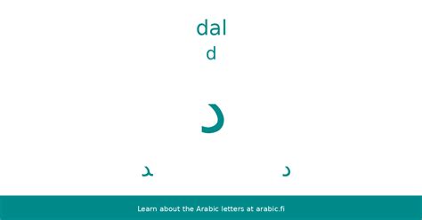 The Arabic letter dal ﺩ