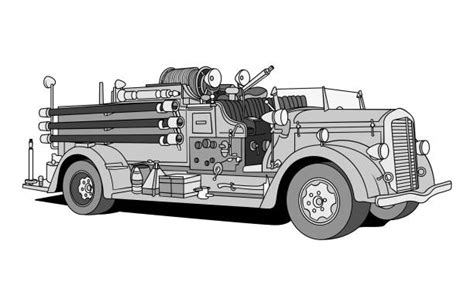 Best Vintage Fire Truck Illustrations, Royalty-Free Vector Graphics & Clip Art - iStock