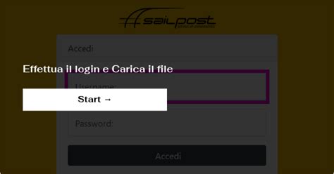 Effettua il login e Carica il file