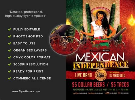 Mexican Independence Day Flyer Template - FlyerHeroes