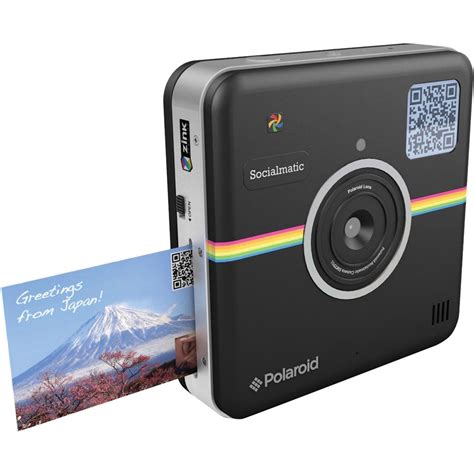 Polaroid Socialmatic Instant Digital Camera (Black) POLSM01B B&H