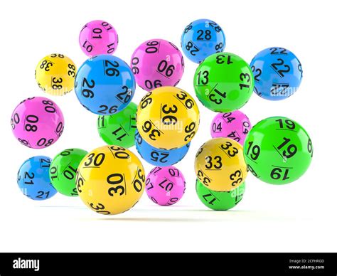 Lottery balls isolated on white background Stock Photo - Alamy