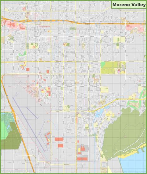 Large detailed map of Moreno Valley - Ontheworldmap.com