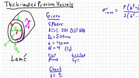 Thick Pressure Vessel Example - YouTube