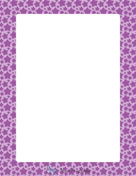 Purple Star Border Clipart