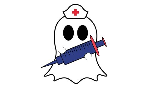 Nurse Ghost, Halloween Nursing Ghost Graphic Creepy Clip Art Design. 30533293 Vector Art at Vecteezy