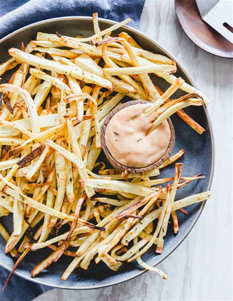 Rosemary Garlic Parsnip Fries - Oven & Air Fryer Methods