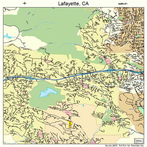 Lafayette California Street Map 0639122