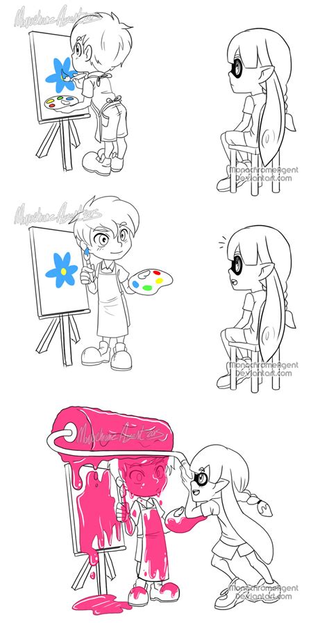 Painting with a Squid Kid by MonochromeAgent on DeviantArt