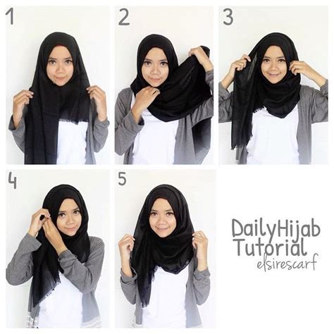 Easy Everyday Hijab Tutorial For Beginners - Hijab Fashion Inspiration | Simple hijab tutorial ...