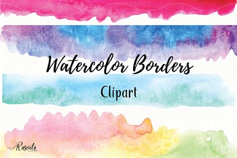 Watercolor Borders Clipart By RaSveta | TheHungryJPEG