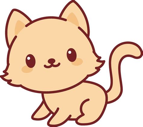 Adorable Cute Kawaii Animal Cartoon - Kitty Cat Vinyl Decal Sticker | Kucing