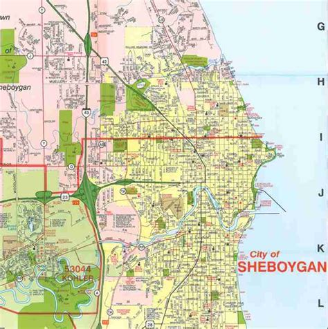 TheMapStore | Sheboygan County Wisconsin Street MapElkhart ...