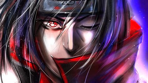 Akatsuki (Naruto) Itachi Uchiha In Color Background HD Anime Wallpapers | HD Wallpapers | ID #37146