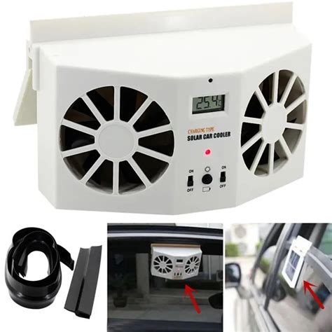 Car styling Solar Powered Auto Fan Cool Window Air Vent Ventilator Mini ...