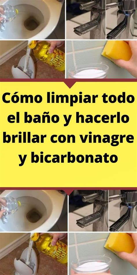 Cómo limpiar todo el baño y hacerlo brillar con vinagre y bicarbonato Sweet Home, Cleaning, Tips ...