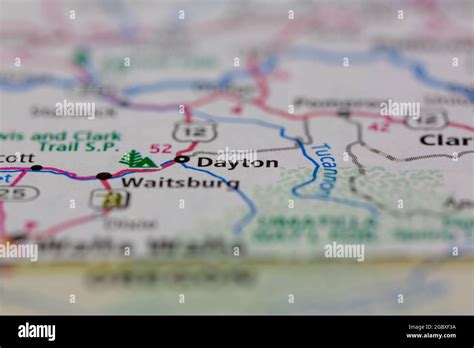 Dayton washington on a map hi-res stock photography and images - Alamy