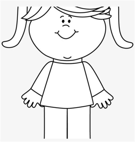 Girl Clipart Black And White Black And White Happy - Clip Art ...