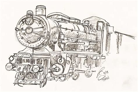 Train Pencil Drawing at PaintingValley.com | Explore collection of Train Pencil Drawing