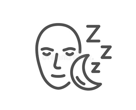 Sleep Line Icon. Night Rest Sign. Vector Stock Vector - Illustration of ...