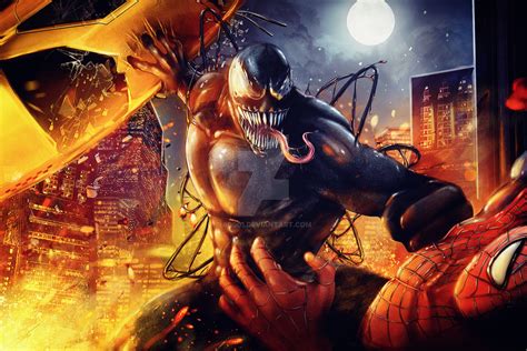 Venom vs. Spider Man by AS001 on DeviantArt
