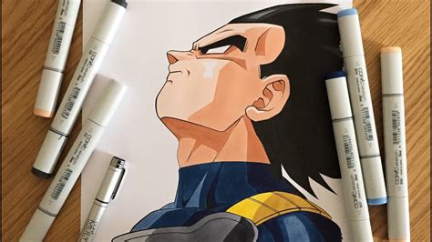 Drawing Vegeta - Dragon Ball Z - YouTube