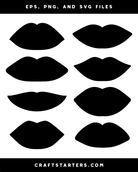 Full Lips Silhouette Clip Art