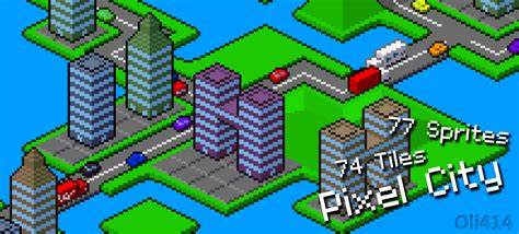 Pixel City - Isometric Pixelart Graphics by Oli414